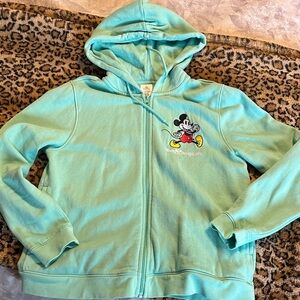 Disney Kids Teal Hoodie with Mickey Mouse